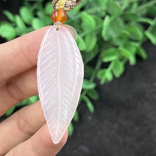 新疆和田玉白玉冰透一级白叶子事业有成书签吊坠玉坠项坠包邮6克