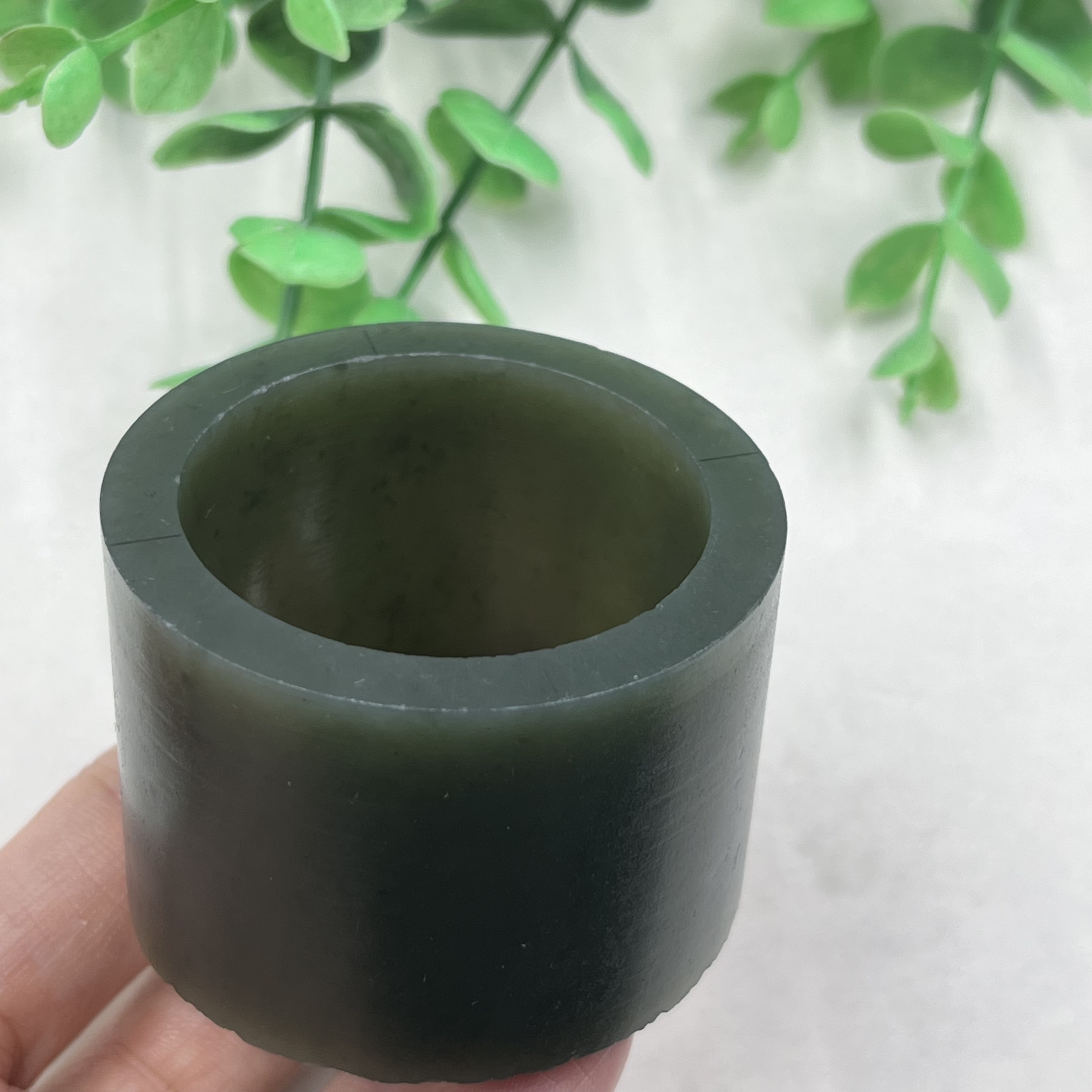新疆和田玉且末圆筒笔筒边角料DIY圆圈车挂圆环下脚料包邮82克t