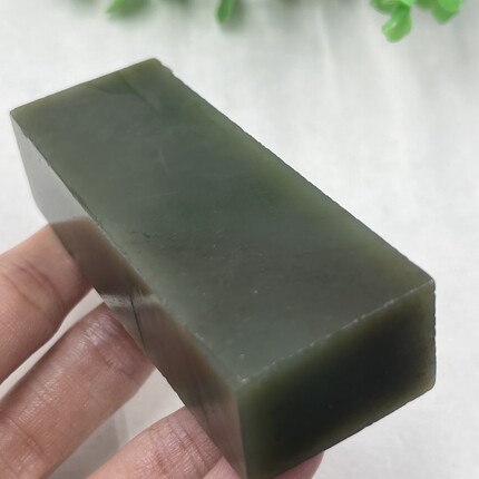 新疆和田玉青黄口印章把件边角料镇纸镇尺下脚料玉石料包邮143克t