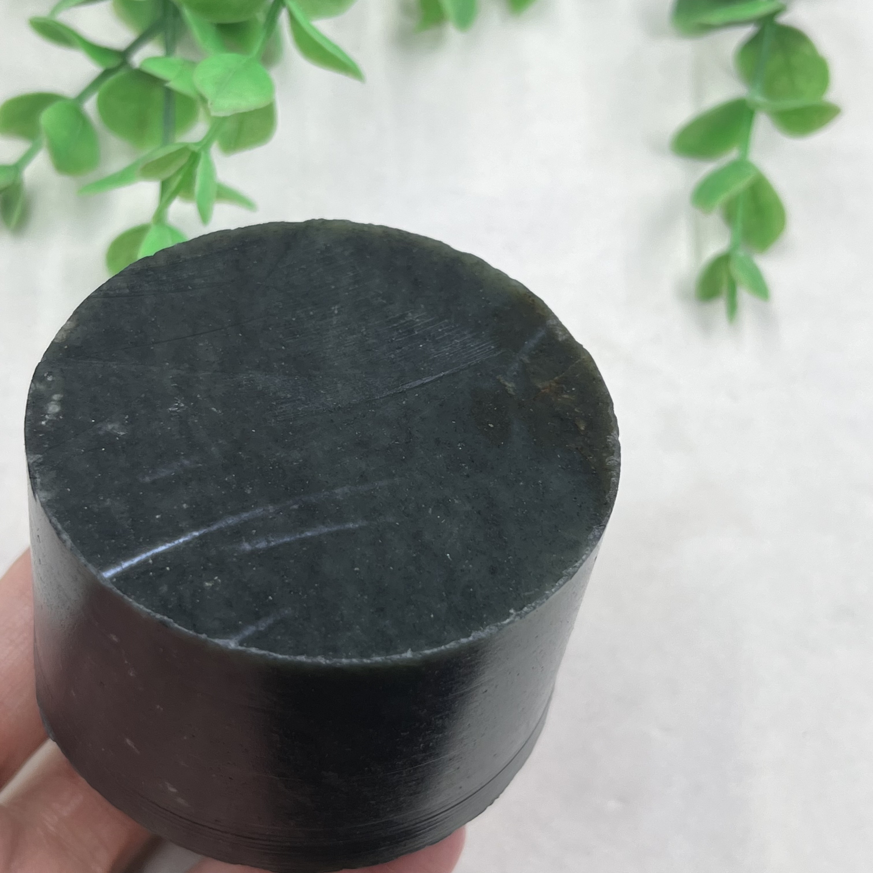 新疆和田玉青花籽且末圆柱边角料手镯芯圆牌把件玉石料包邮288克t