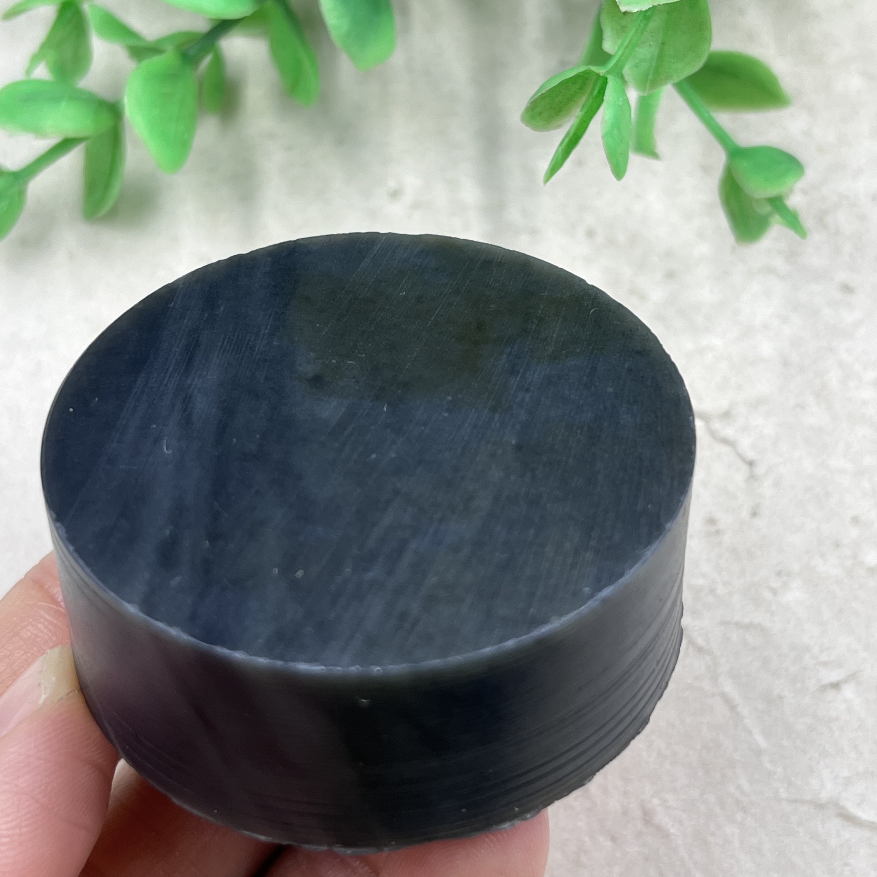 新疆和田玉聚墨青花手镯芯牌子边角料玉石DIY扳指珠子包邮101克ta