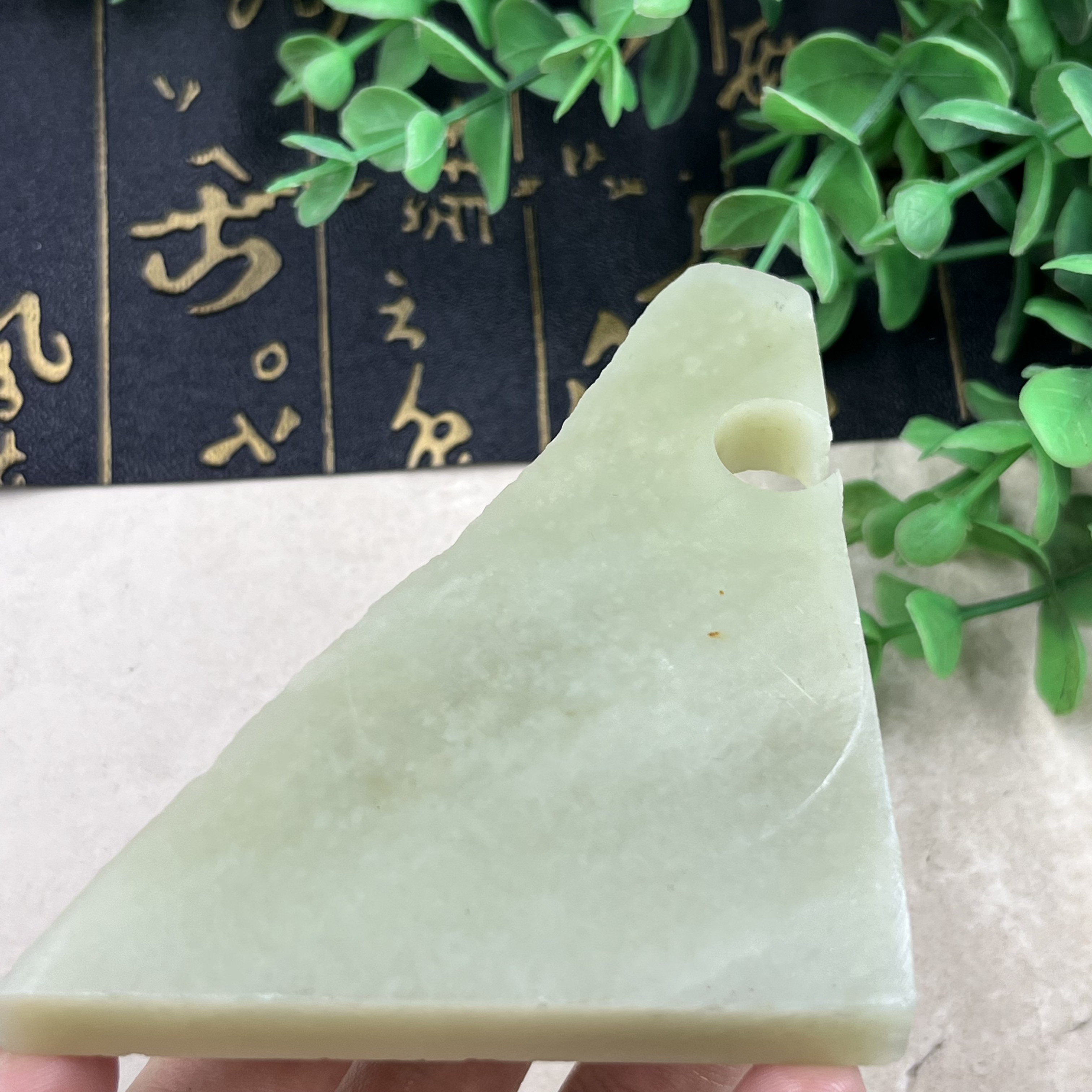 新疆和田玉白玉牌子边角料玉石料DIY珠子下脚料片料毛料包邮92克