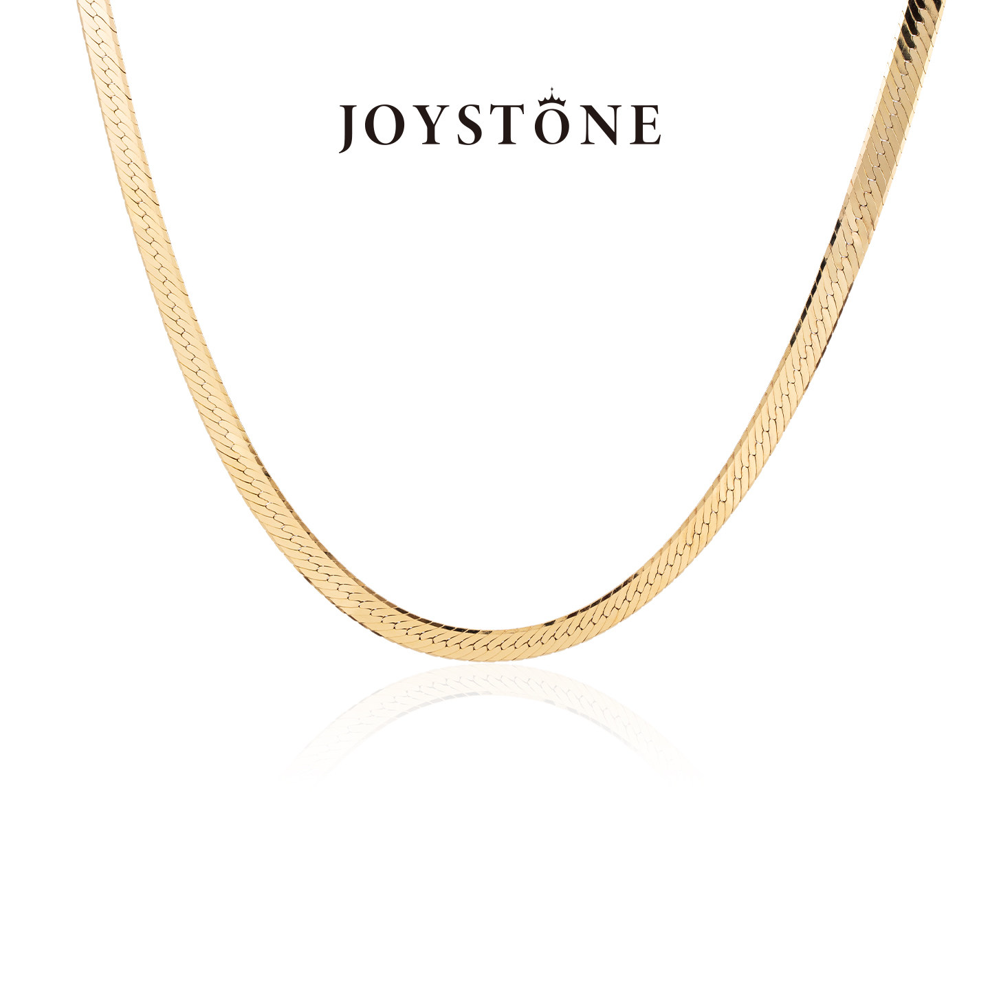 JOYSTONE意大利升级款加厚加宽蛇骨链 不易折断欧美18K镀金项链
