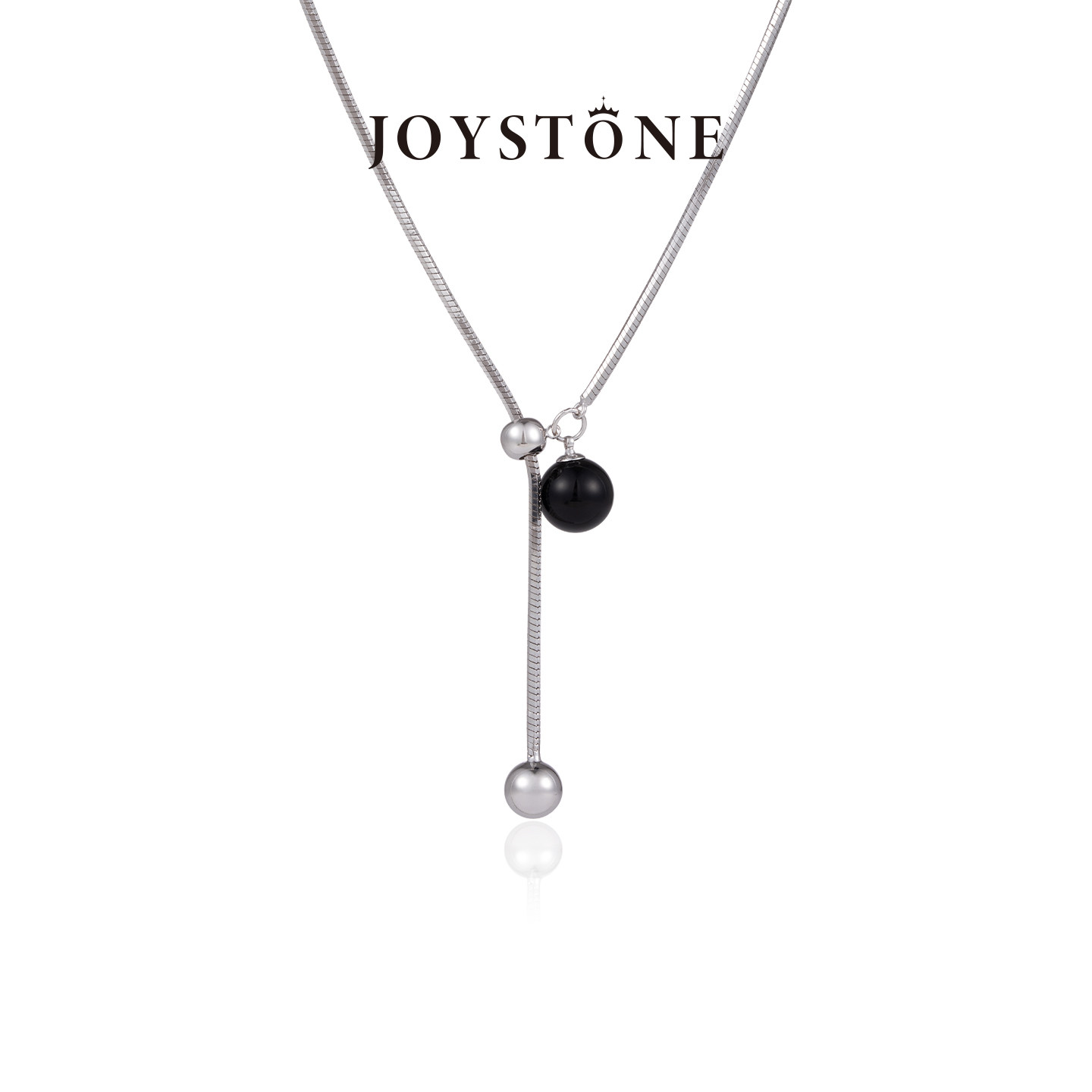 JOYSTONE 环保铜黑玛瑙圆珠项链女欧美设计师高级百搭毛衣链,饰品/流行首饰/时尚饰品新,项链,淘宝优惠券,粉丝福利购,淘宝优惠卷
