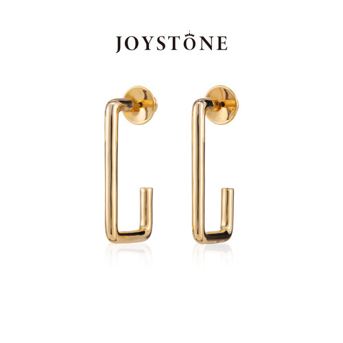 JOYSTONE方形耳圈 欧美气质时尚小众设计师礼物轻奢耳环