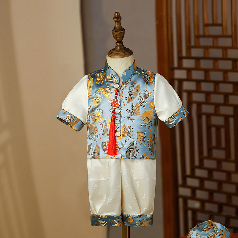 周岁礼服男宝中式短袖高端