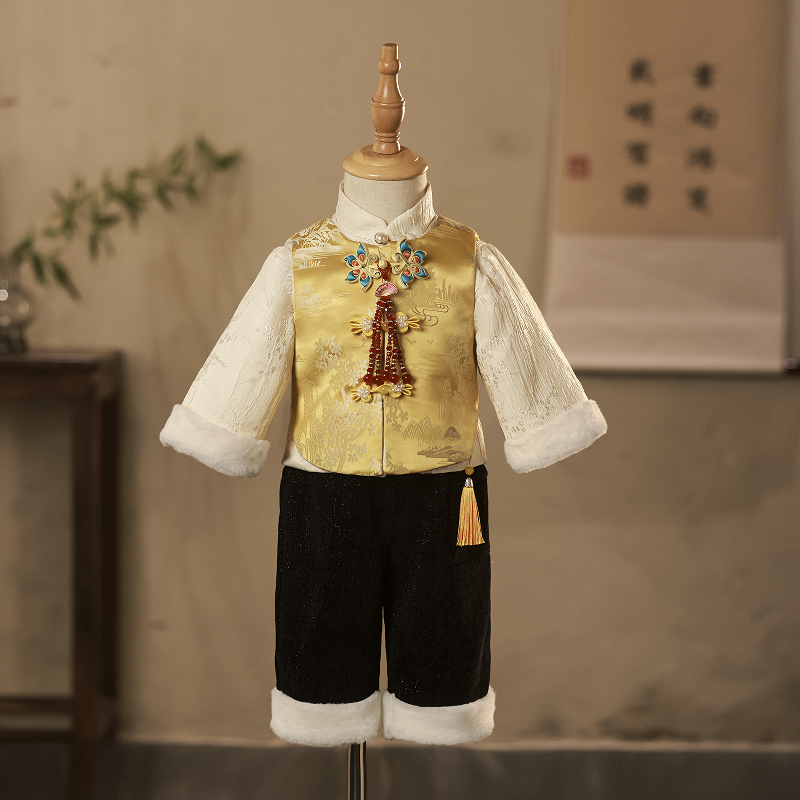 男宝宝周岁礼服男童唐装礼服