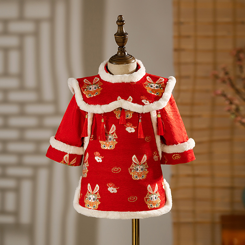 周岁礼服女宝宝中式女童唐装