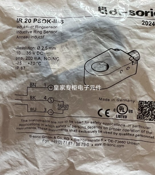 di-soric IR20PSOK-IBS OTV05V50P1K-TSSL询价KSSTI600FG3K-TSSL