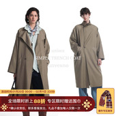 Row风 Unvesno Row风老钱简约立领宽松廓形秋休闲长款 风衣