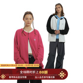 Unvesno 潮牌 针织毛衣开衫 上衣双拉头圆领插肩袖