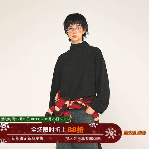 高领长袖UNVESNO基础潮流