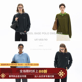 羊毛混纺知识分子撞色打底polo衫 假两件 Unvesno