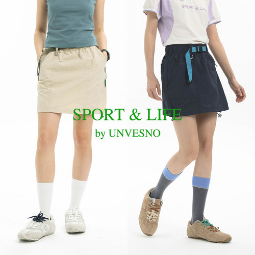 Unvesno (UN) Sport&Life系列UPF50+户外防晒防泼水运动半身裙