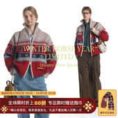 UN新年费尔岛小马驹提花毛衣开衫 Unvesno 马年限定 羊毛混纺