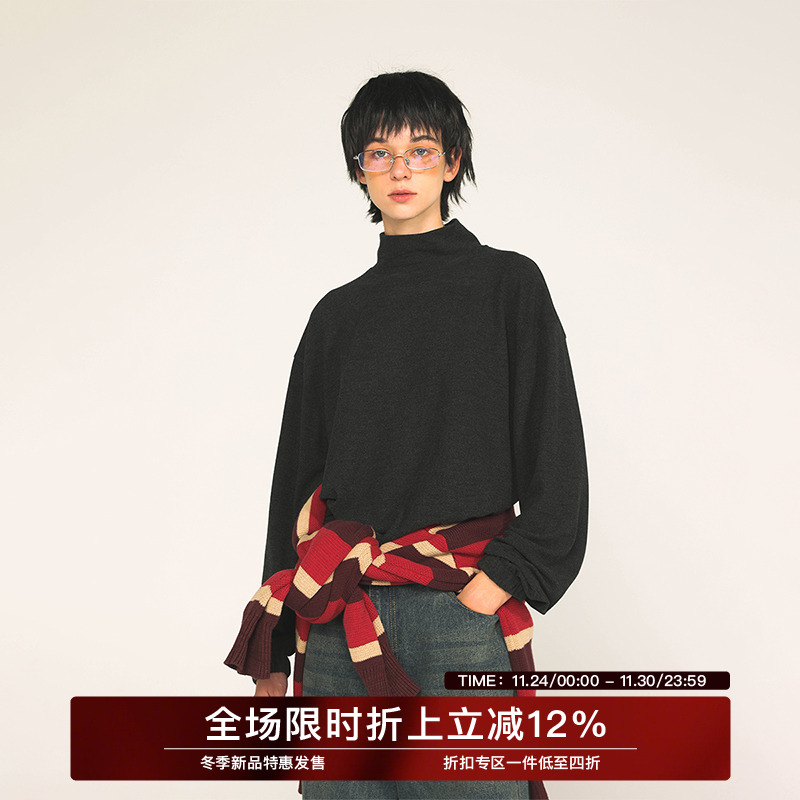 高领长袖UNVESNO基础潮流