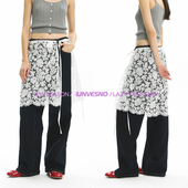 屁帘半身罩裙 芭蕾风定制提花蕾丝花边叠穿外搭一片式 Unvesno