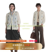 保暖毛衣 秋季 Unvesno UN手工立体花朵镂空羊毛混纺毛织开衫