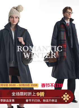 【防风假两件 90白鸭绒】Unvesno(UN)Demure风极简保暖长款羽绒服