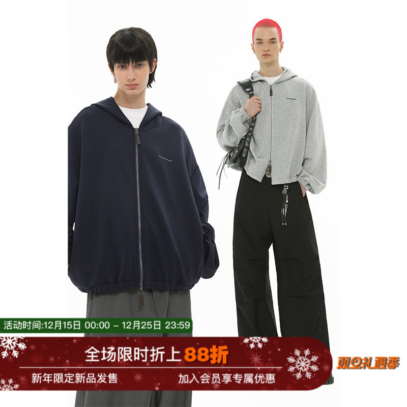 空气层开衫卫衣UNVESNO