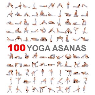 瑜伽海报宣传瑜伽体式图100式瑜伽基本动作图瑜伽馆背景墙壁画贴