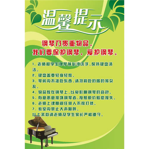 琴房琴行墙面装饰画钢琴房音乐工作教室挂画学校教室琴童守则海报