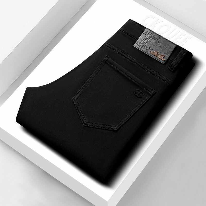 CKOUEE秋冬新款高档男士黑色高端轻奢修身直筒奢侈品品牌牛仔裤,男装,牛仔裤,淘宝优惠券,粉丝福利购,淘宝优惠卷