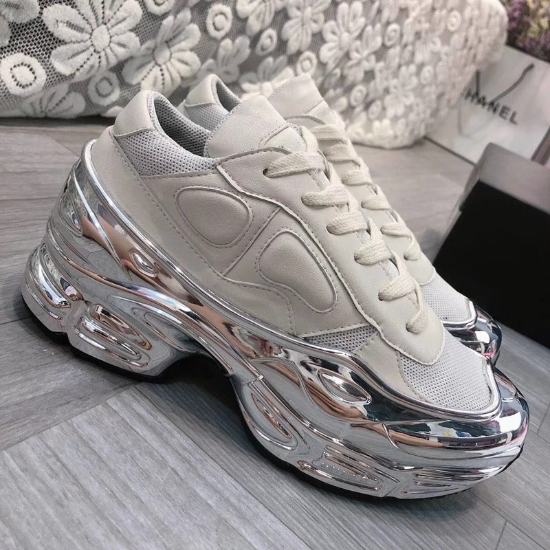 thumbnail for RAF co-branded 26S summer Internet celebrity liquid silver plated dad shoes women's ins trend increase height thick-soled casual shoes for men