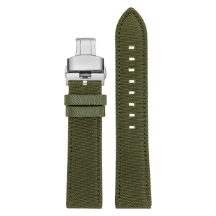 代用百年灵尼龙皮表带 男黑鸟侦察机复仇者挑战者帆布手表带22mm