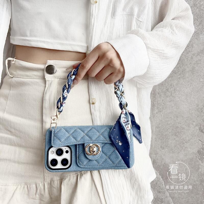 适用苹果16promax小香风手机壳iPhone15pro手提绳保护套14pro牛仔布保护壳13pro防摔保护套12pro小众网红女款,3C数码配件,手机保护套/壳,淘宝优惠券,粉丝福利购,淘宝优惠卷