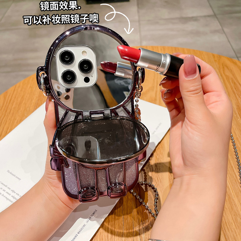 苹果15promax硅胶潮牌手机壳斜挂