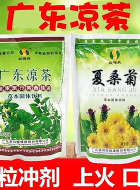 广东凉茶夏桑菊200克颗粒冲剂下火罗汉果菊花解暑二十四味金银花