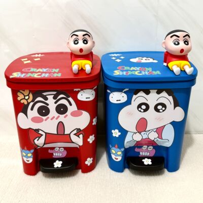 蜡笔小新高颜值垃圾桶家用卧室客厅大号大容量废纸篓带盖卡通创意