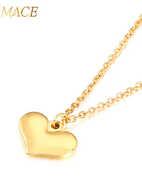 韩版十字链爱心项链心形项坠 韩国风小众ins简约爱心冷淡风锁骨链