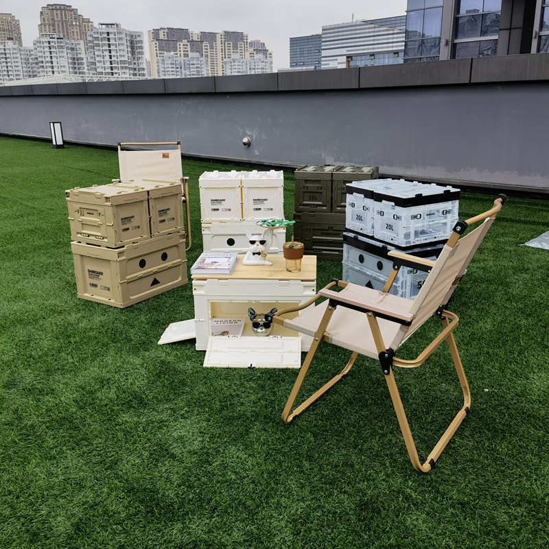 动漫阿楞折叠侧开门收纳箱整理置物箱户外露营后备箱子工业风搬家