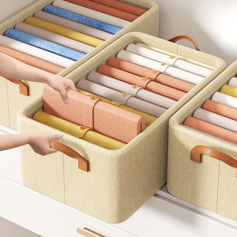 抽屉式衣服收纳整理盒家用衣柜分层衣aa裤子收纳神器折叠储物箱筐