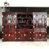 东非紫光檀卢氏黑黄檀红木家具书柜书柜古典博古架实古典明清款