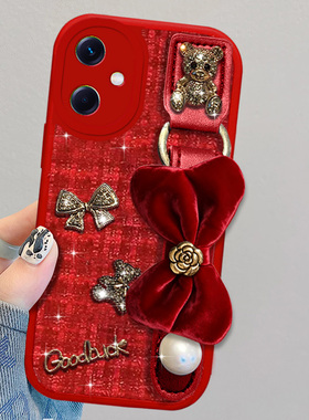 2026布艺小香风适用Redmi红米Note12手机壳外壳15喜庆13 新年10X 4G全包10新年款11 马年14+防摔13R红色14