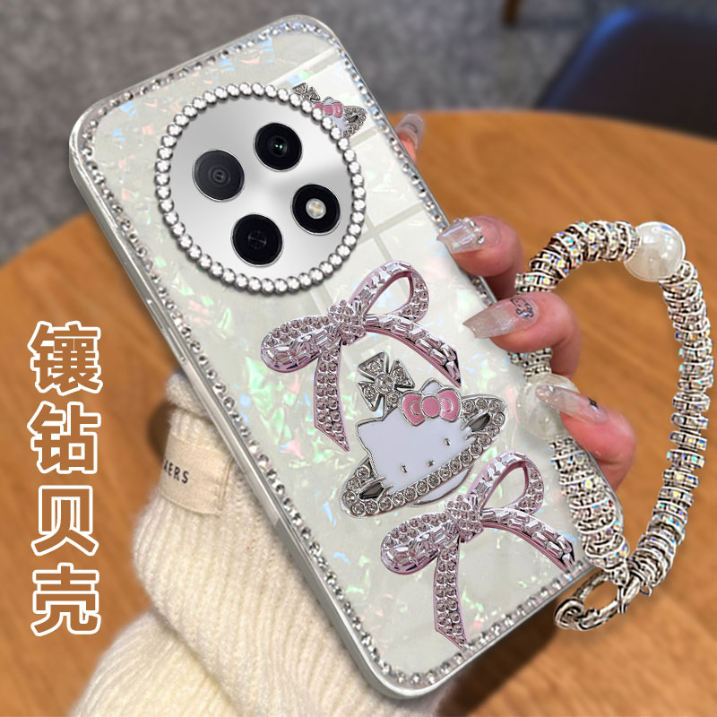 高级感电镀贝壳纹镶钻  不掉漆 不掉色