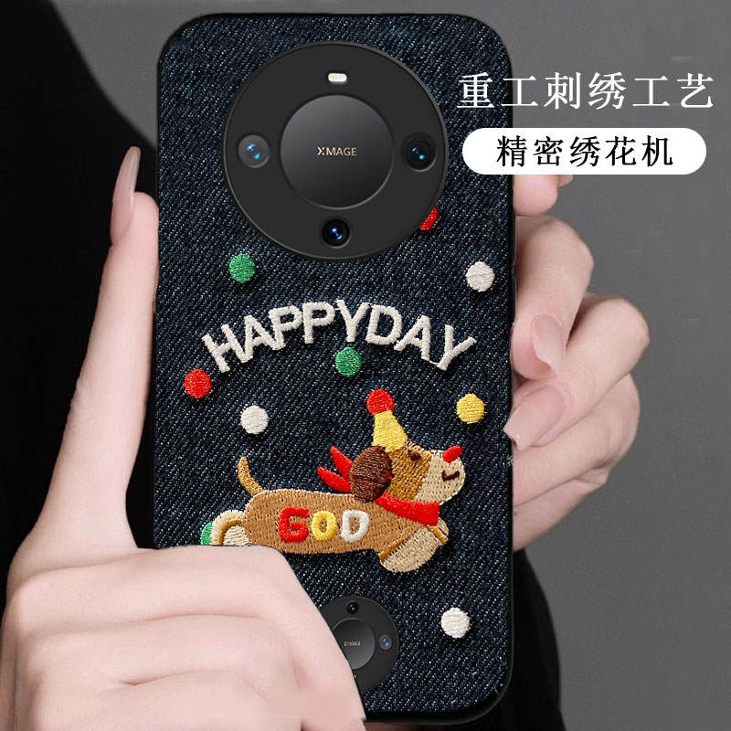 牛仔布艺刺绣，不掉色，不脱丝