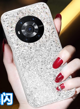 网红爆闪透明滴胶白色适用荣耀Magic3手机壳m4pro华为x20se新款x30max女x30i畅玩30plus高级感honor8x软壳x10