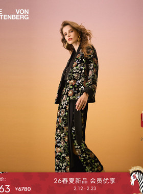 [重工亮片丝绒]DVF2026早春新款度假多彩花卉亮片丝绒外套JS4T002