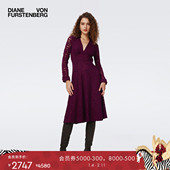 重工花卉蕾丝 DVF安可拉红宴会礼服红裙蕾丝裙连衣裙DL3S050