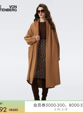DVF毛呢羊毛沙漠驼大衣外套CL3T004