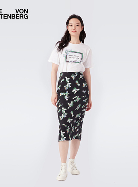 DVF 半袖DVF slogan印花短袖棉质上衣T恤BS4P002