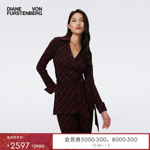 DVF几何图案针织提花裹身上衣BL3S016 博主同款