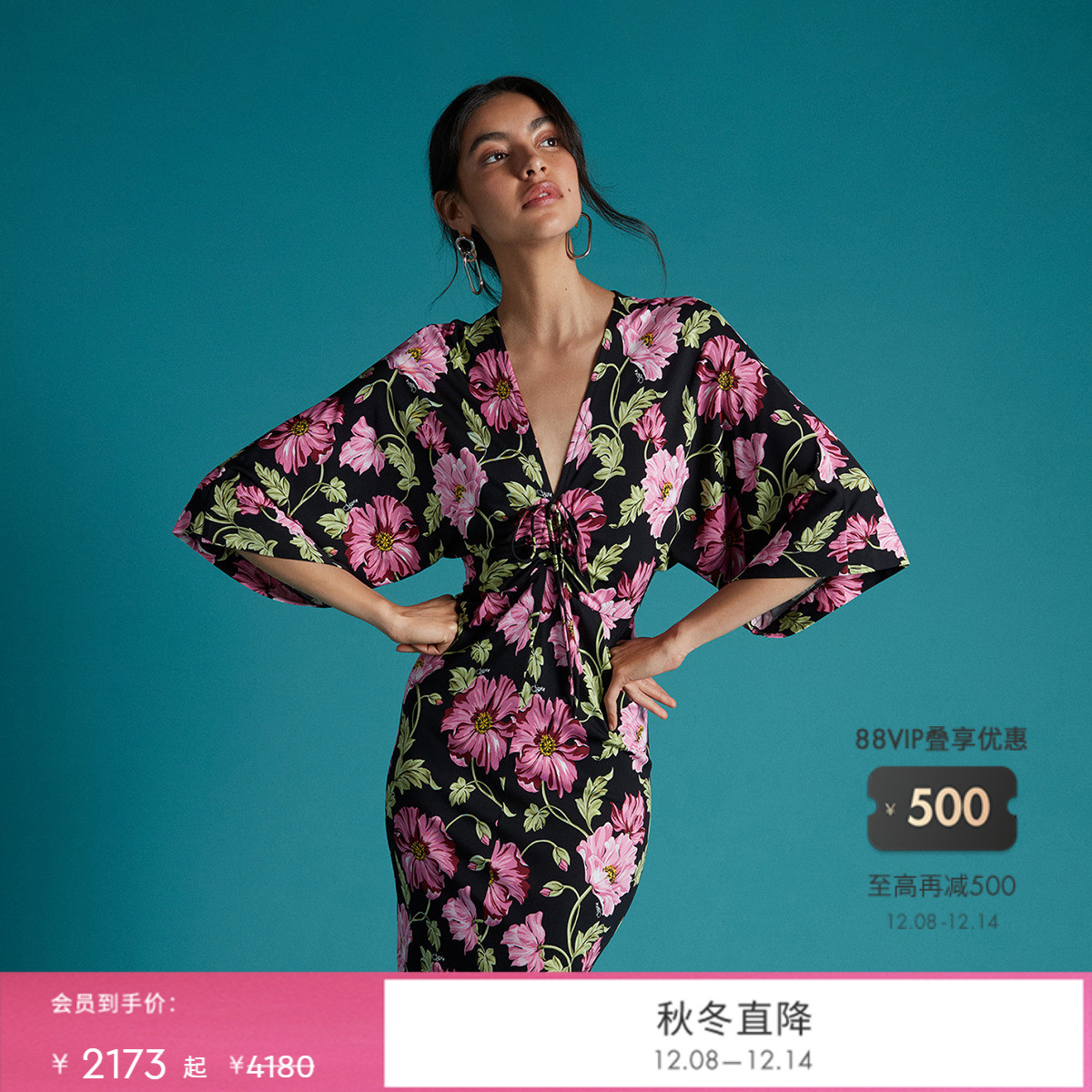 【热销断码】DVF 秋冬复古印花连衣裙精选合辑