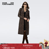 提花工艺 DVF2025秋冬新款 科莫花呢西装 版 型大衣CL3T001