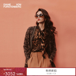 开衫 针织提花科莫花呢针织衫 DVF2025秋冬新款 WC3T003 提花工艺