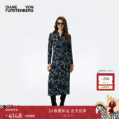 DVF2026早春新款 天丝羊毛 复古蕾丝花卉裹身裙DW4T018